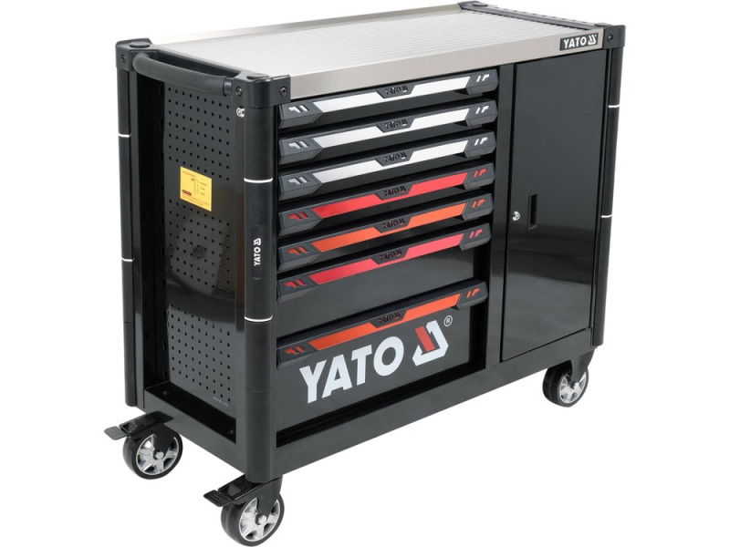 Тумба инструментальная YATO YT-09033, 7+1 ящиков, 1100×990×480 мм