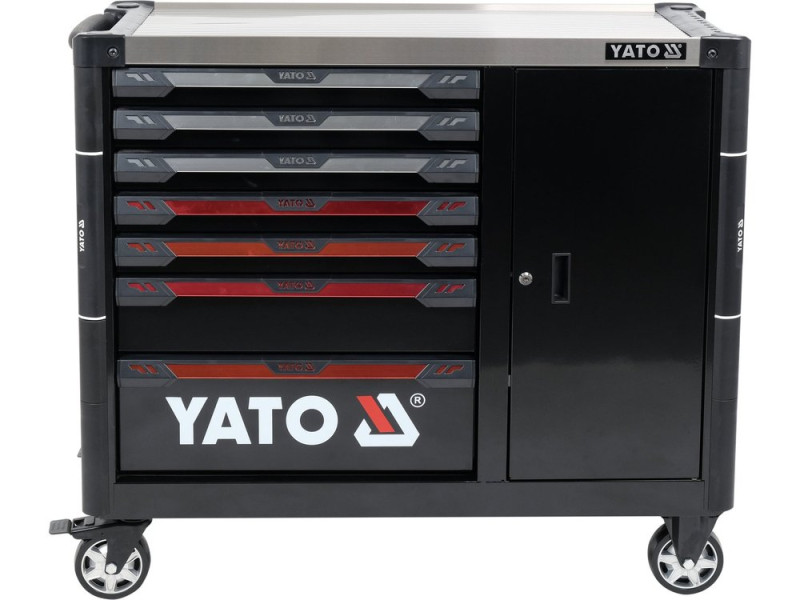 Тумба инструментальная YATO YT-09033, 7+1 ящиков, 1100×990×480 мм