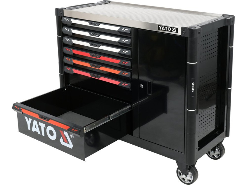 Тумба инструментальная YATO YT-09033, 7+1 ящиков, 1100×990×480 мм
