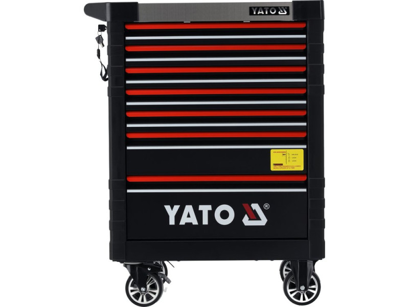 Шафа-візок для інструментів YATO з 7 шуфлядами, 985x 775x 465 мм, 2 ключі, 4 колеса з гальмами
