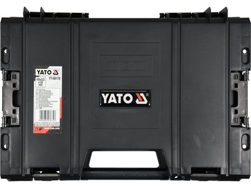 Ящик для электроинструментов YATO 450х322х126 мм, пылесос и водонепроницаемый (YT-09170)