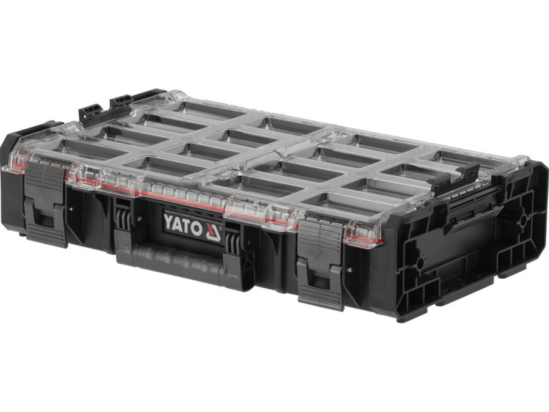 Органайзер з 12 знімними комірками YATO, 585x387x131 мм, пластиковий корпус (YT-09180)