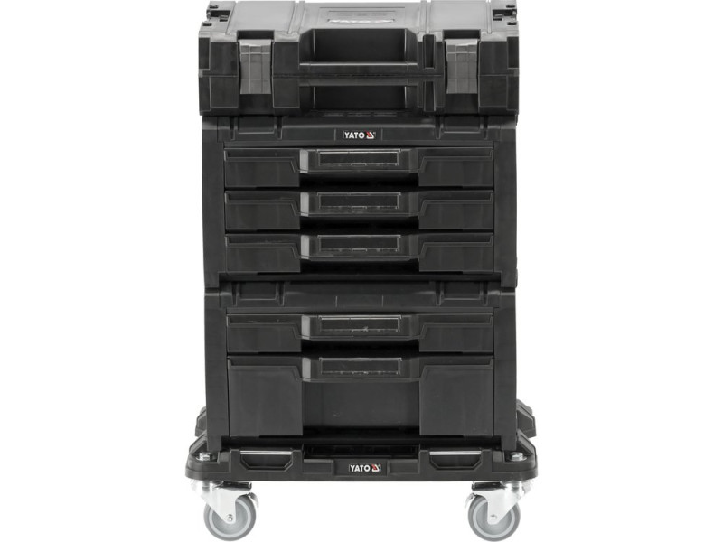 Набір ящиків системних S12 на платформі, 4 шт YATO YT-09191, 507×326×745 мм