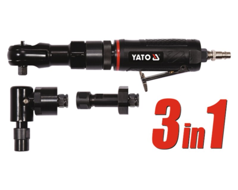 Набор пневматический 3 в 1 YATO YT-09860, трещотка и 2 шлифмашины