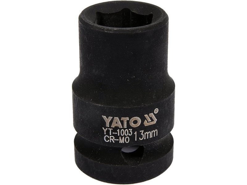 Головка торцевая ударная 1/2" 13 мм YATO YT-1003, 6-гранная, короткая