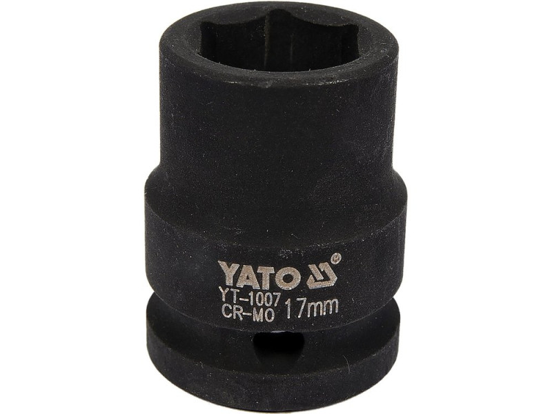 Головка торцева ударна 1/2" 17 мм YATO YT-1007, 6-гранна, коротка
