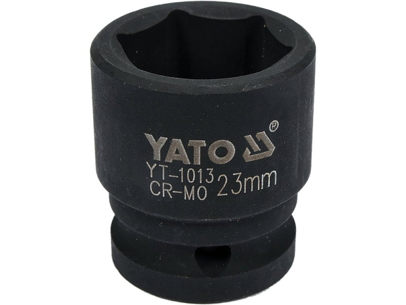 Головка торцева ударна 1/2" 23 мм YATO YT-1013, 6-гранна, коротка