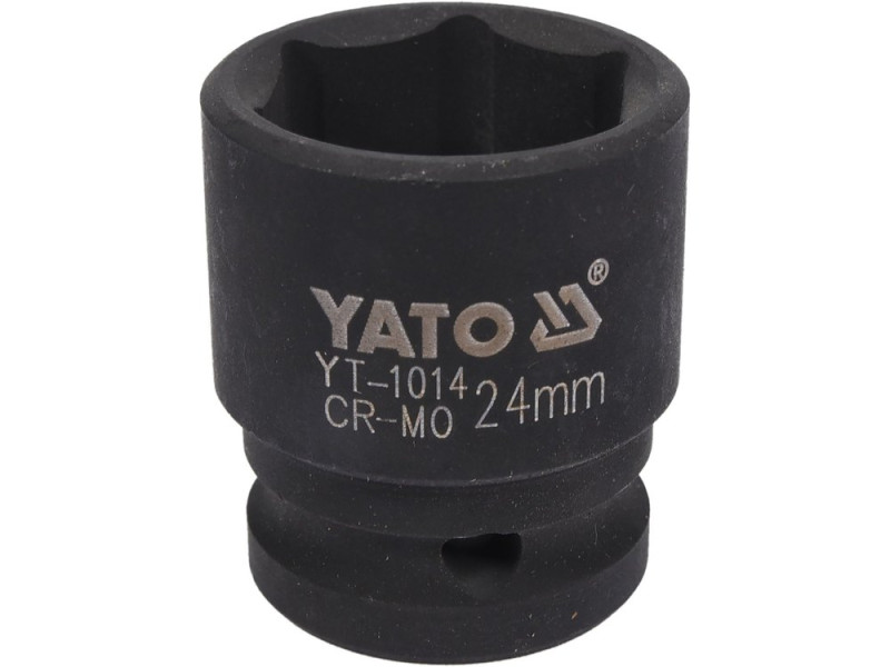 Головка торцева ударна 1/2" 24 мм YATO YT-1014, 6-гранна, коротка