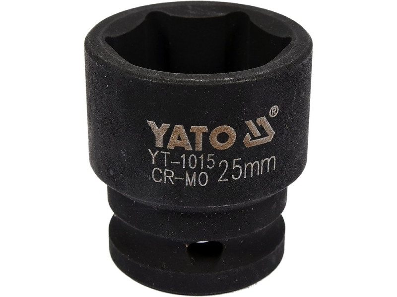 Головка торцева ударна 1/2" 25 мм YATO YT-1015, 6-гранна, коротка