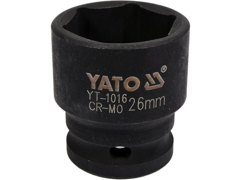 Головка торцева ударна 1/2" 26 мм YATO YT-1016, 6-гранна, коротка