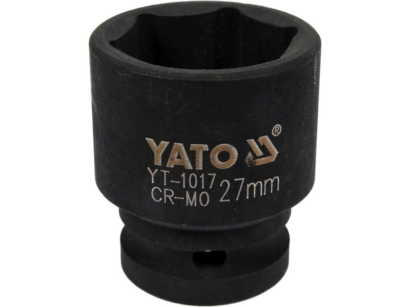 Головка торцева ударна 1/2" 27 мм YATO YT-1017, 6-гранна, коротка