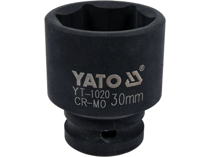 Головка торцева ударна 1/2" 30 мм YATO YT-1020, 6-гранна, коротка