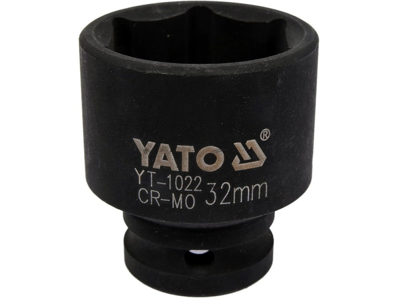 Головка торцевая ударная 1/2" 32 мм YATO YT-1022, 6-гранная, короткая