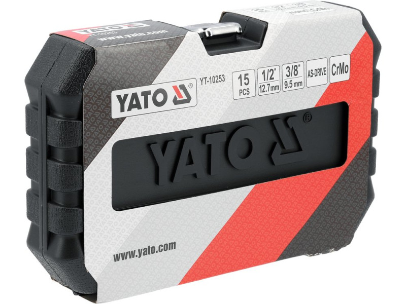 Набір головок торцевих ударних 1/2" YATO YT-10253, 6-гранні, 15 шт