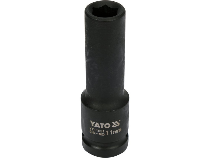 Головка торцевая ударная 1/2" 11 мм YATO YT-1031, 6-гранная, длинная