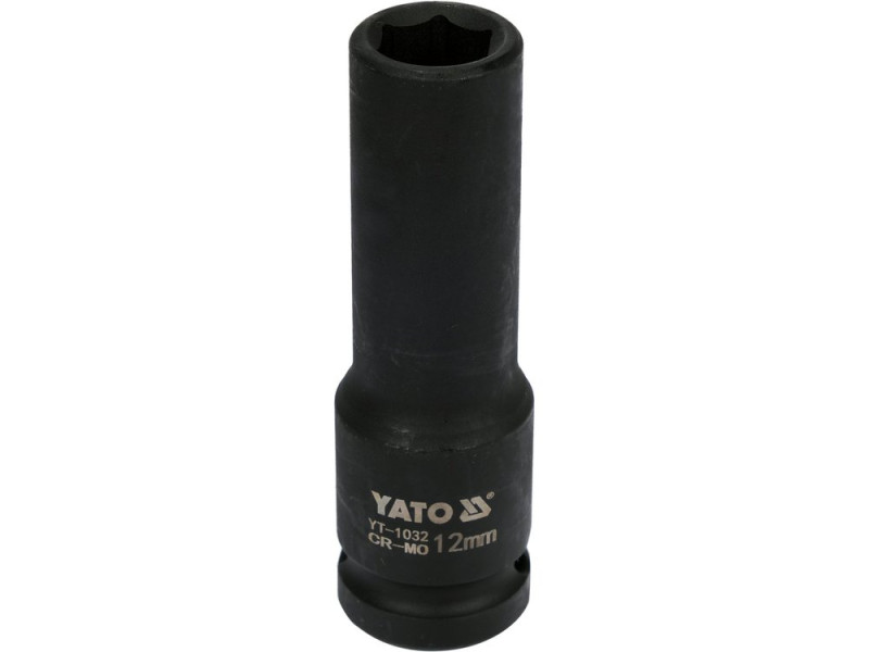 Головка торцевая ударная 1/2" 12 мм YATO YT-1032, 6-гранная, длинная