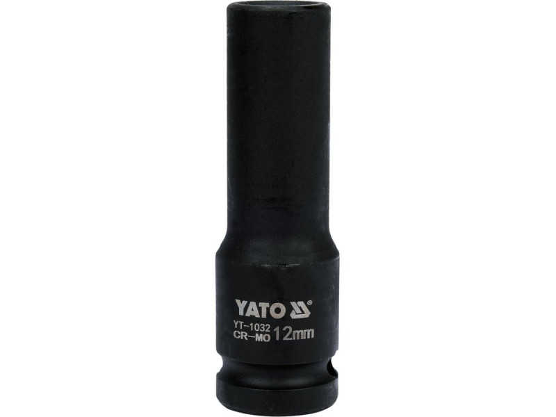 Головка торцевая ударная 1/2" 12 мм YATO YT-1032, 6-гранная, длинная