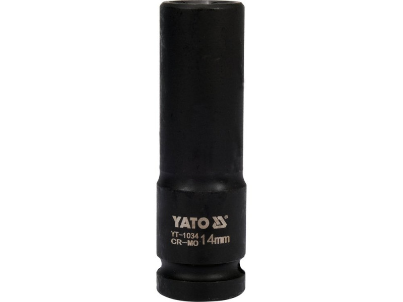 Головка торцева ударна 1/2" 14 мм YATO YT-1034, 6-гранна, довга