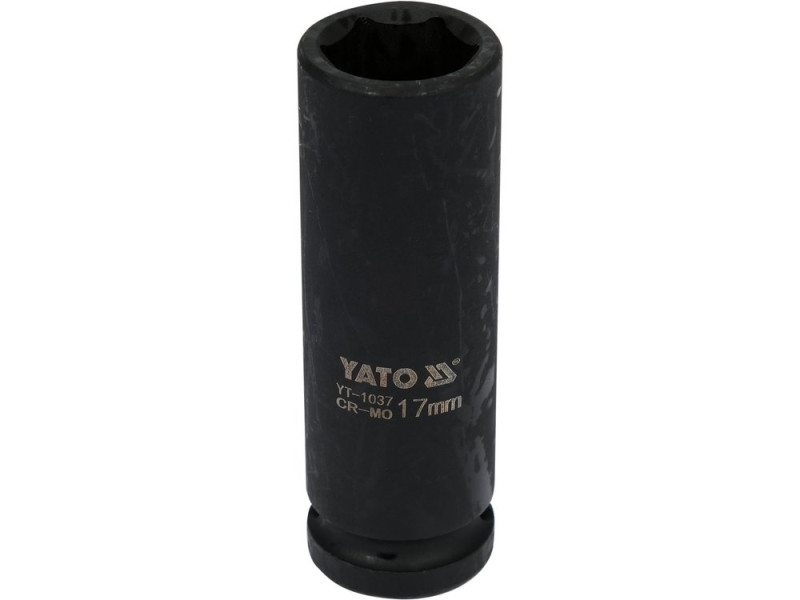 Головка торцева ударна 1/2" 17 мм YATO YT-1037, 6-гранна, довга