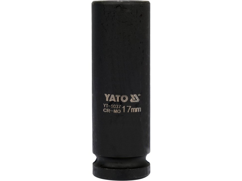Головка торцева ударна 1/2" 17 мм YATO YT-1037, 6-гранна, довга