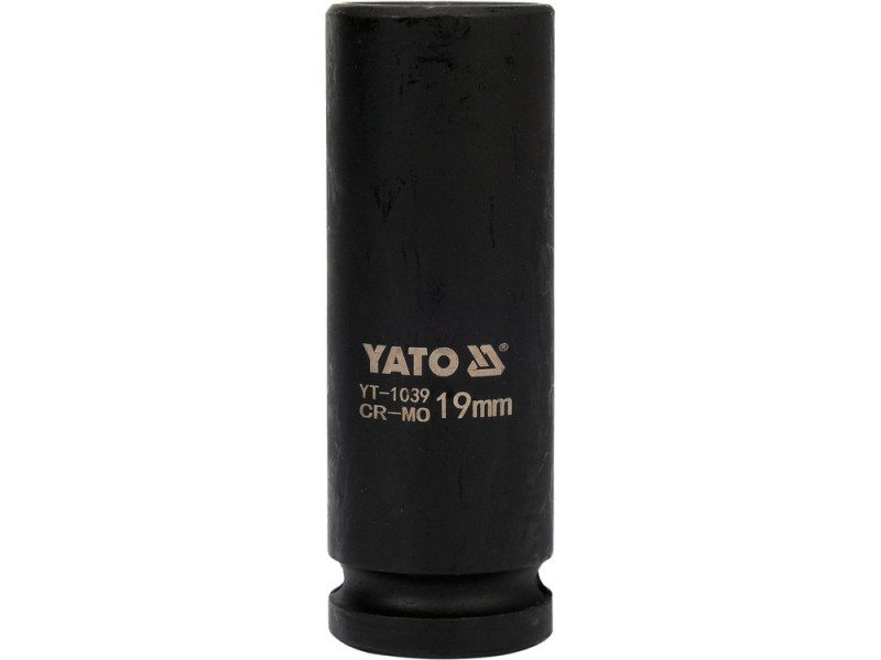 Головка торцева ударна 1/2" 19 мм YATO YT-1039, 6-гранна, довга