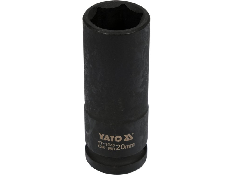 Головка торцева ударна 1/2" 20 мм YATO YT-1040, 6-гранна, довга