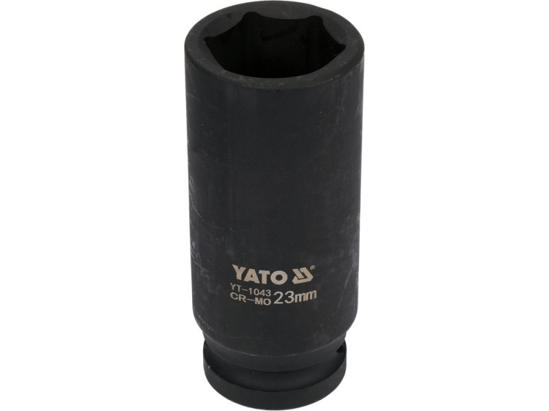 Головка торцева ударна 1/2" 23 мм YATO YT-1043, 6-гранна, довга