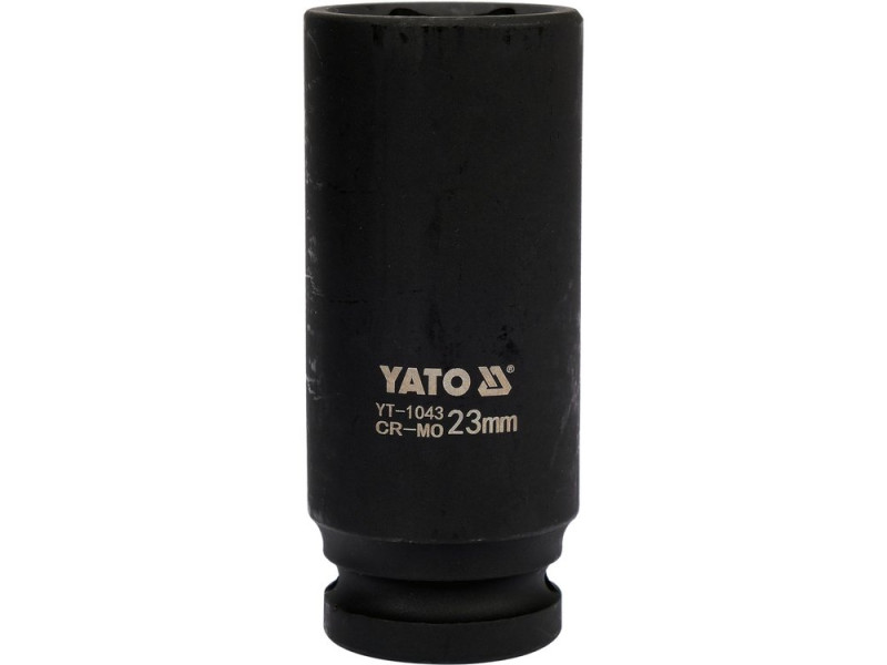 Головка торцева ударна 1/2" 23 мм YATO YT-1043, 6-гранна, довга