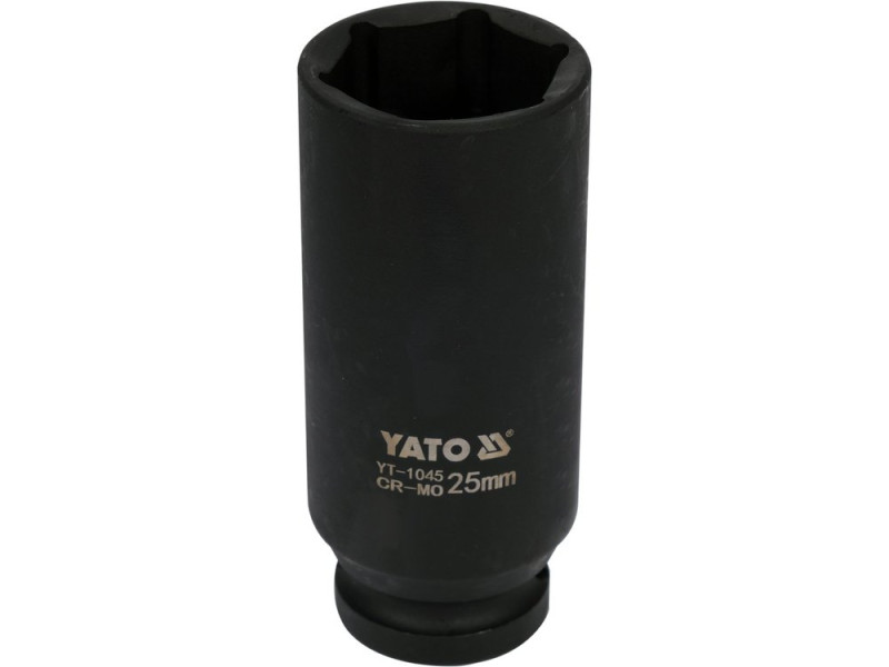 Головка торцева ударна 1/2" 25 мм YATO YT-1045, 6-гранна, довга