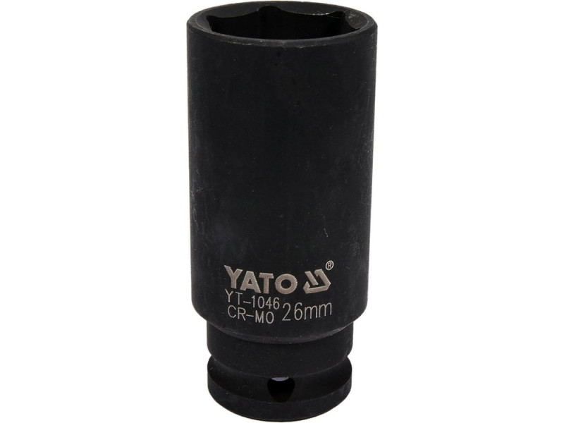 Головка торцева ударна 1/2" 26 мм YATO YT-1046, 6-гранна, довга