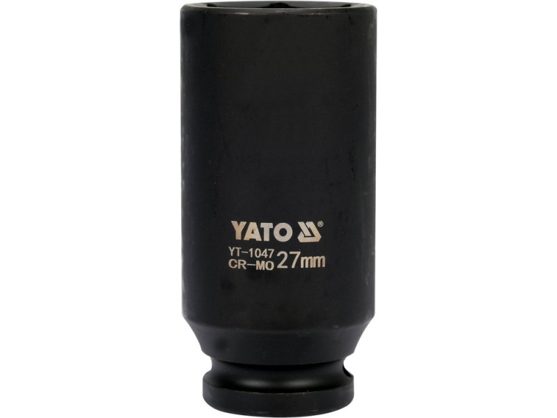 Головка торцевая ударная 1/2" 27 мм YATO YT-1047, 6-гранная, длинная