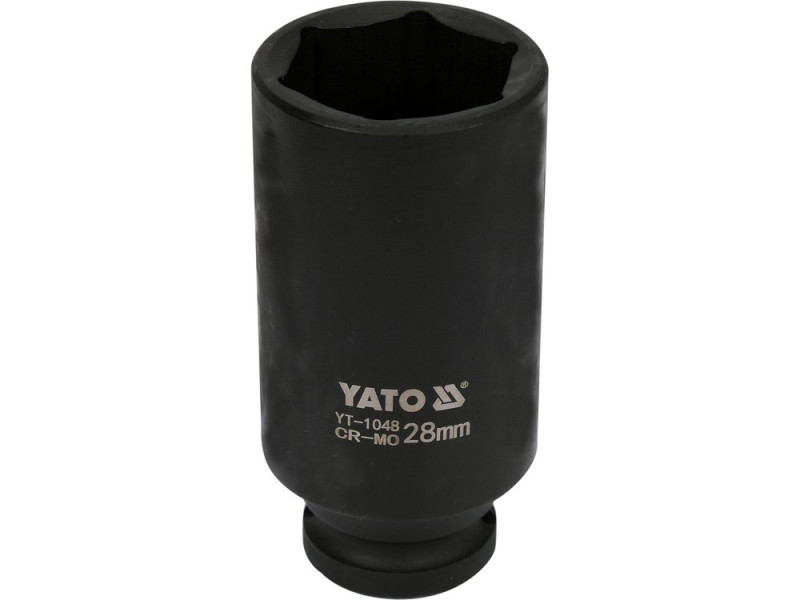 Головка торцева ударна 1/2" 28 мм YATO YT-1048, 6-гранна, довга