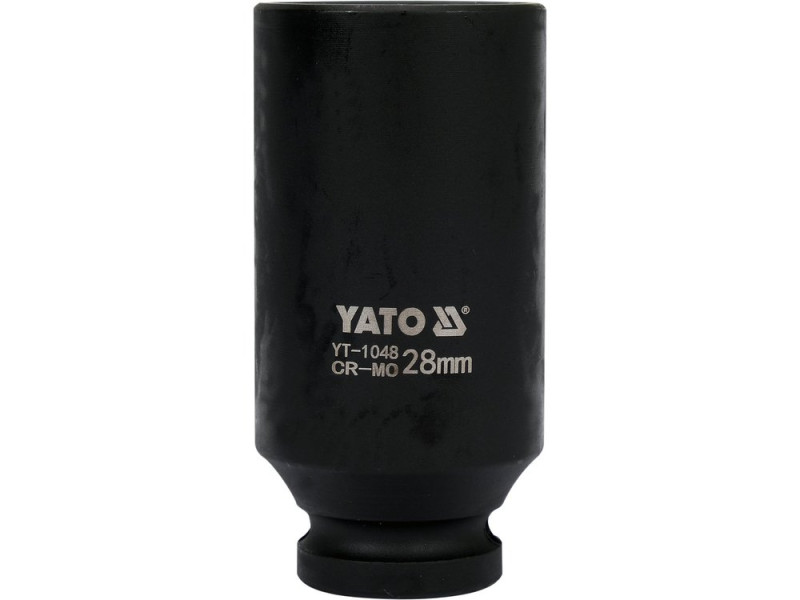 Головка торцева ударна 1/2" 28 мм YATO YT-1048, 6-гранна, довга