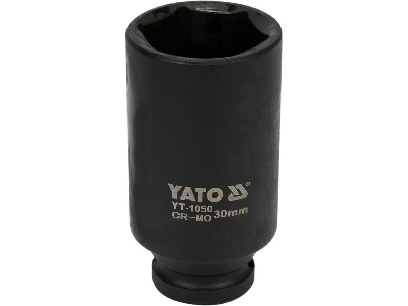 Головка торцева ударна 1/2" 30 мм YATO YT-1050, 6-гранна, довга
