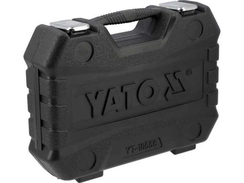 Набір головок торцевих ударних 1/2" YATO YT-10556, 6-гранні, подовжені, 19 предметів