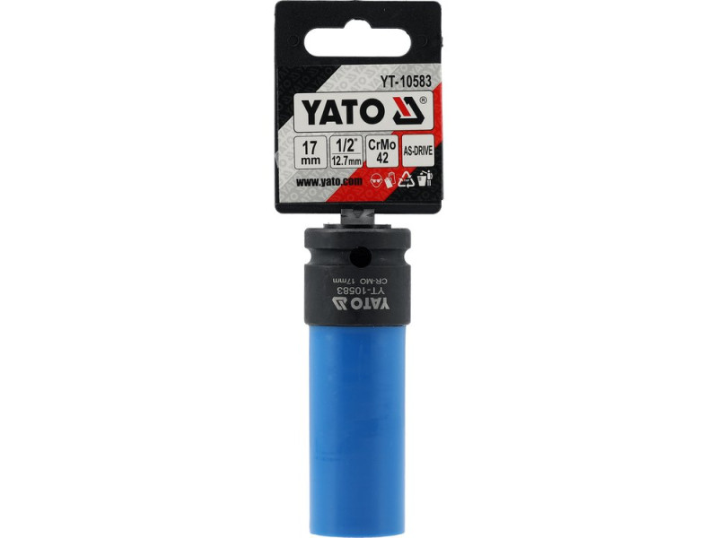 Головка торцева для литих дисків ударна 1/2" 17 мм YATO YT-10583, 85 мм
