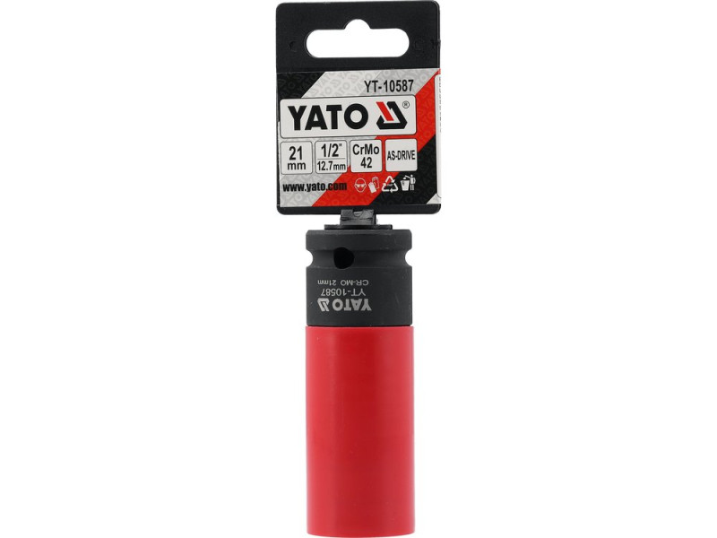 Головка торцева для литих дисків ударна 1/2" 21 мм YATO YT-10587, 85 мм