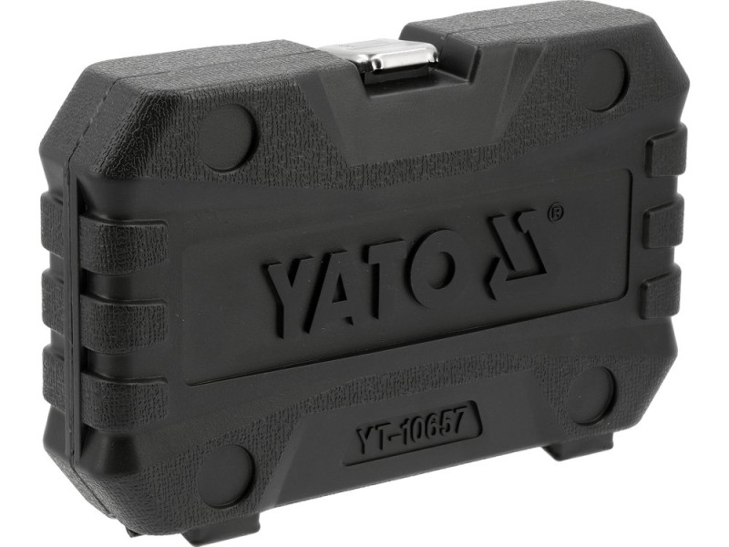 Набір насадок викруткових ударних YATO: HEX/TORX/SPLINE M6-M19, T30-70, квадрат 1.2. 25 елем. (YT-10657)