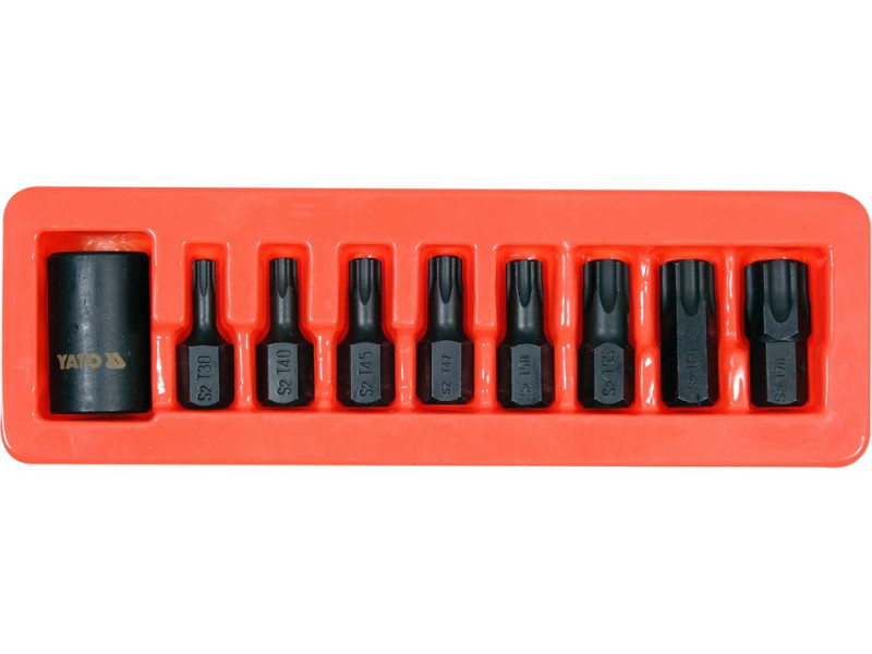 Набір ключів ударних з торцевими головками TORX YATO YT-10664, 1/2", 9 шт