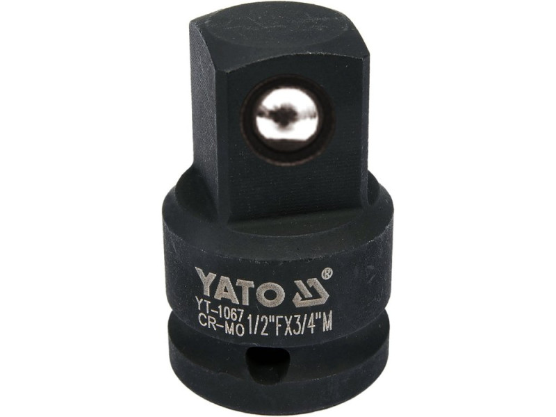 Перехідник ударний YATO : квадрат 1/2" - 3/4", L= 48 мм (YT-1067)