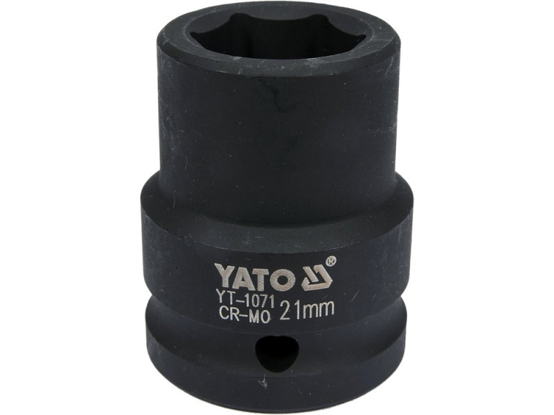 Головка торцева ударна 3/4" 21 мм YATO YT-1071, 6-гранна, коротка