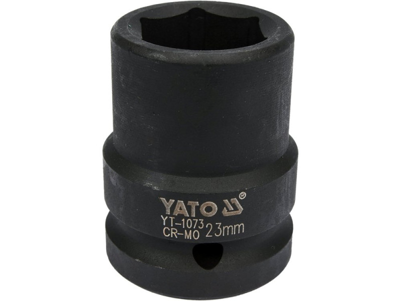 Головка торцевая ударная 3/4" 23 мм YATO YT-1073, 6-гранная, короткая