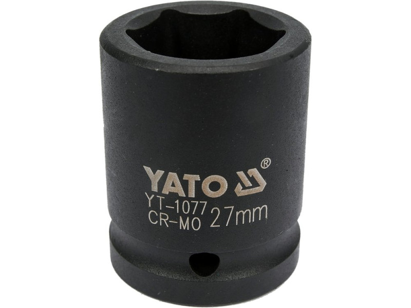 Головка торцева ударна 3/4" 27 мм YATO YT-1077, 6-гранна, коротка