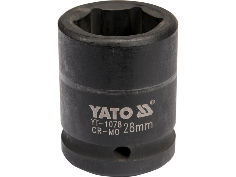 Головка торцева ударна 3/4" 28 мм YATO YT-1078, 6-гранна, коротка
