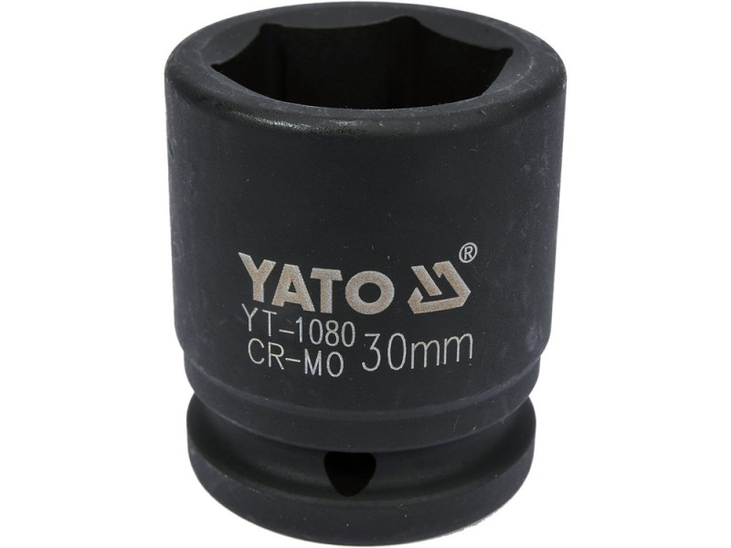 Головка торцева ударна 3/4" 30 мм YATO YT-1080, 6-гранна, коротка