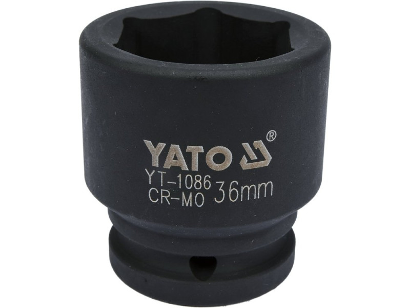 Головка торцева ударна 3/4" 36 мм YATO YT-1086, 6-гранна, коротка