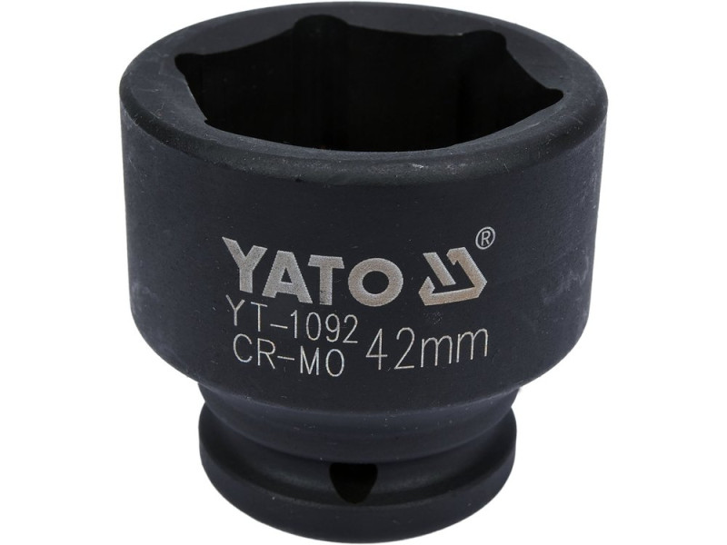Головка торцевая ударная 3/4" 42 мм YATO YT-1092, 6-гранная, короткая