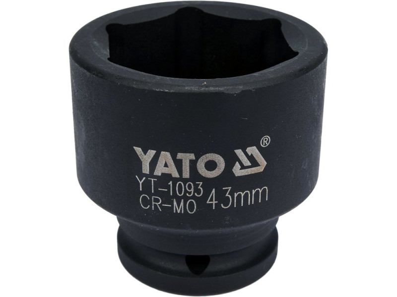 Головка торцева ударна 3/4" 43 мм YATO YT-1093, 6-гранна, коротка
