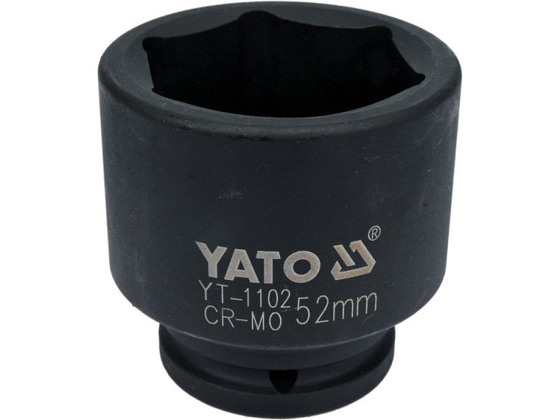 Головка торцева ударна 3/4" 52 мм YATO YT-1102, 6-гранна, коротка