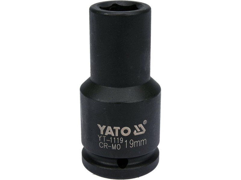 Головка торцевая ударная 3/4" 19 мм YATO YT-1119, 6-гранная, длинная